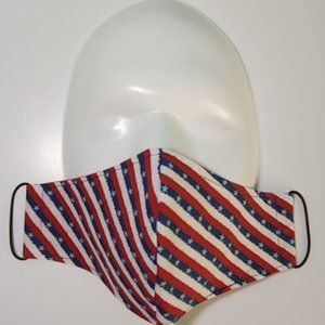 Red, White, Blue Stripe Teen/Small Adult Face Mask